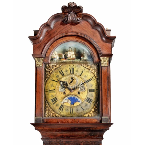 1181 - A DUTCH MAHOGANY AND INLAID LONGCASE CLOCK, HENDRIK KUNST, BEVERWYK