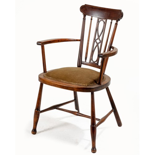 311 - AN EDWARDIAN MAHOGANY ARMCHAIR