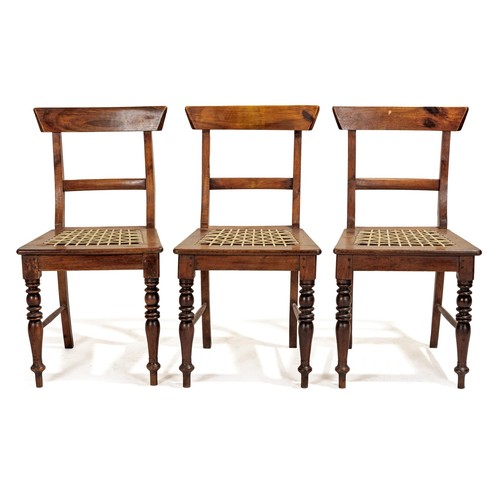 355 - THREE CAPE STINKWOOD CHAIRS, LATE 19TH/EARLY 20TH CENTURY