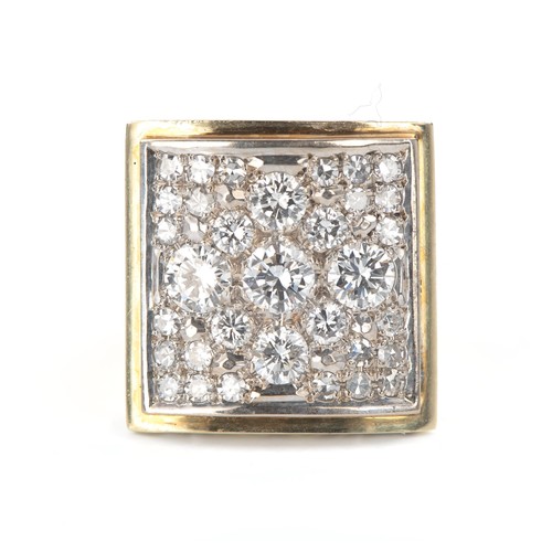 1045 - A GENTLEMAN'S DIAMOND RING, 3.00 CARATS