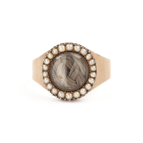 877 - A PEARL MOURNING RING