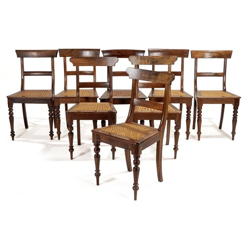 350 - A HARLEQUIN SET OF EIGHT CAPE STINKWOOD CHAIRS