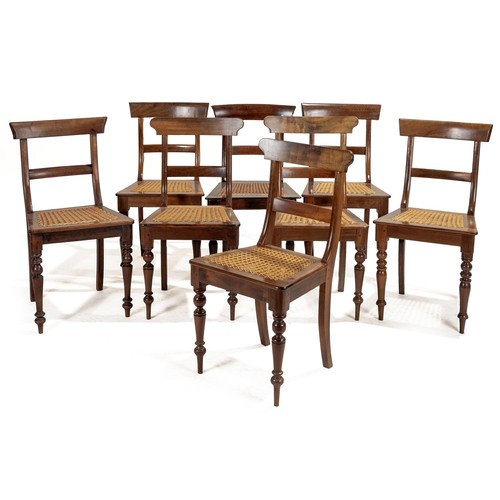 350 - A HARLEQUIN SET OF EIGHT CAPE STINKWOOD CHAIRS