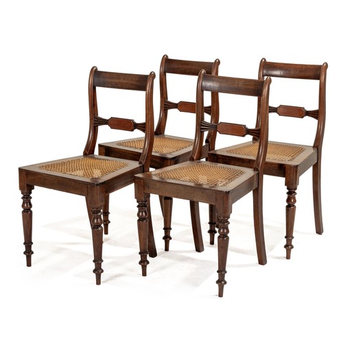 351 - A SET OF FOUR CAPE STINKWOOD REGENCY CHAIRS