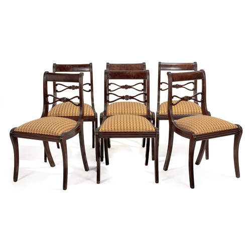 369 - A SET OF SIX MAHOGANY SIDE CHAIRS, TYLER BROS, LATE 20TH CENTURY