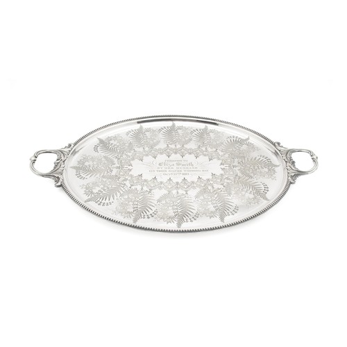 680 - AN ELECTROPLATE TEA TRAY