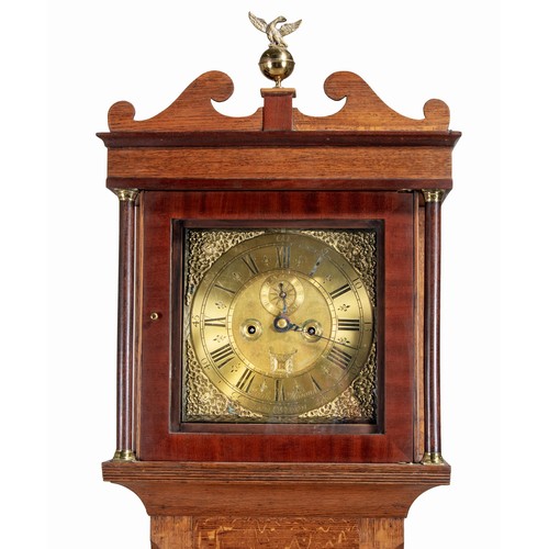 1182 - A OAK LONGCASE CLOCK, JOHN MASON, LONDON