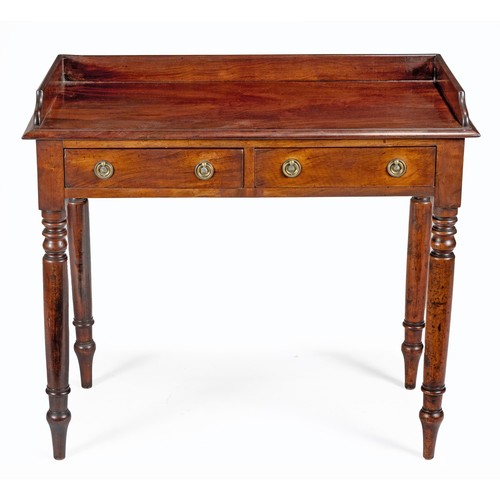 276 - A VICTORIAN MAHOGANY WRITING TABLE