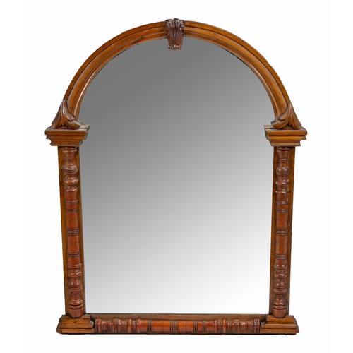 282 - A VICTORIAN MAHOGANY MIRROR