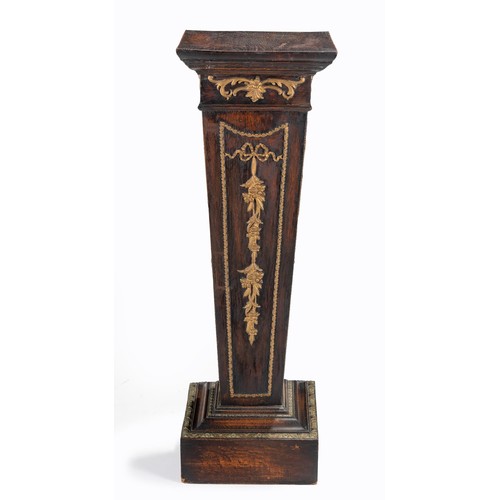 292 - A EBONISED AND GILT-METAL MOUNTED PEDESTAL, 19TH CENTURY