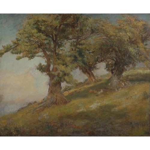 1349 - Unattributed Artist (20th Century) TREES ON A HILL