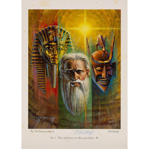 1273 - Vladimir Tretchikoff (South African 1913 - 2006) THE TEN COMMANDMENTS BY TRETCHIKOFF, ten in the lot