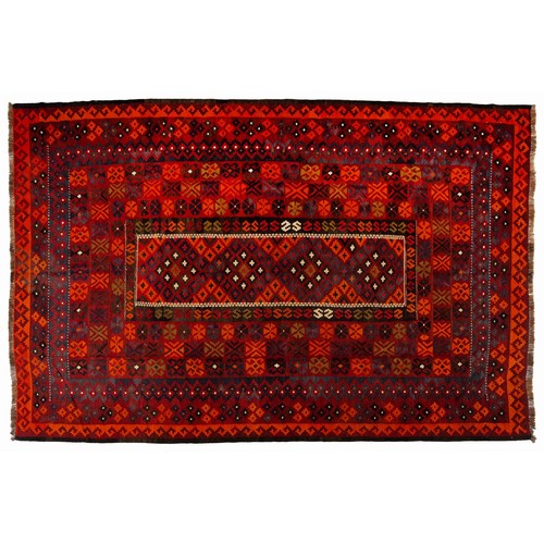 483 - AN AFGHAN KILIM 302 by 209cm