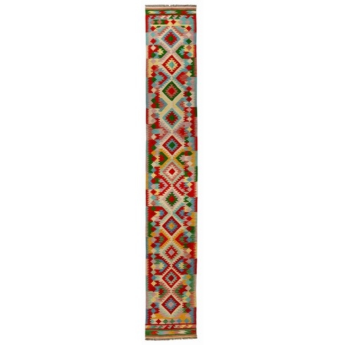 504 - A CHOBI KILIM RUNNER 490 by 76cm