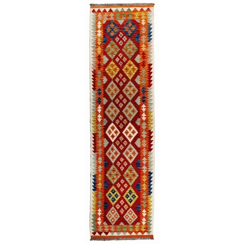 499 - A CHOBI KILIM RUNNER 293 by 84cm