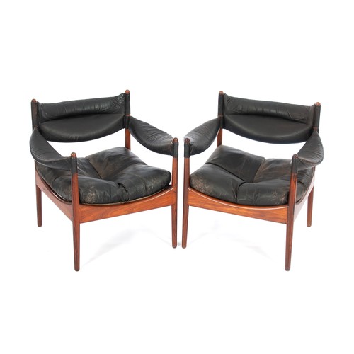 363 - A PAIR OF ROSEWOOD MODUS CHAIRS BY KRISTIAN VEDEL FOR SOREN WILLADSEN