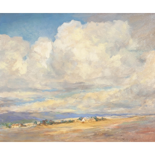 191 - Sydney Taylor (South African 1870 - 1952) EXPANSIVE LANDSCAPE WITH FARM HOUSE