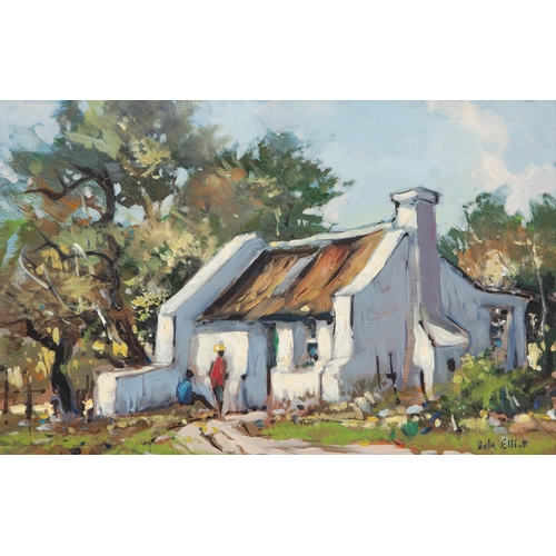 1360 - Dale Elliott (South African 1946 - 2021) FIGURE BESIDE HOUSE