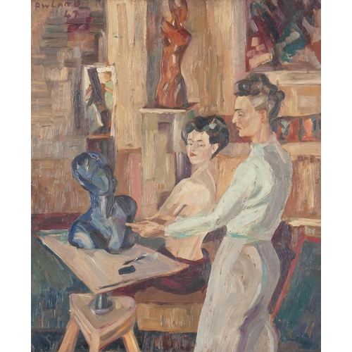 1278 - Peter (Percival William) Lamb (South African 1905 - 1963) IN THE SCULPTURE STUDIO