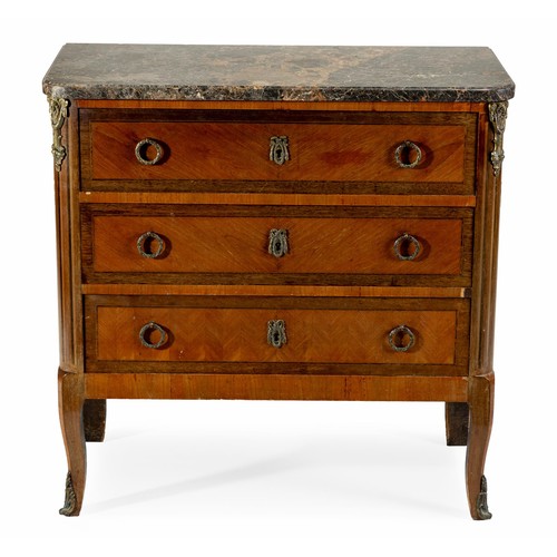 319 - A KINGSWOOD AND GILT-METAL MOUNTED CHEST-OF-DRAWERS