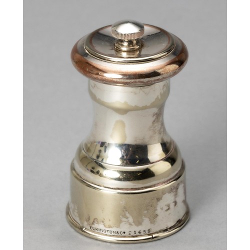 169 - AN ELECTROPLATE PEPPER GRINDER, ELKINGTON AND CO