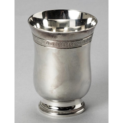 159 - A FRENCH ELECTROPLATE BEAKER, EMILE PUIFORCAT