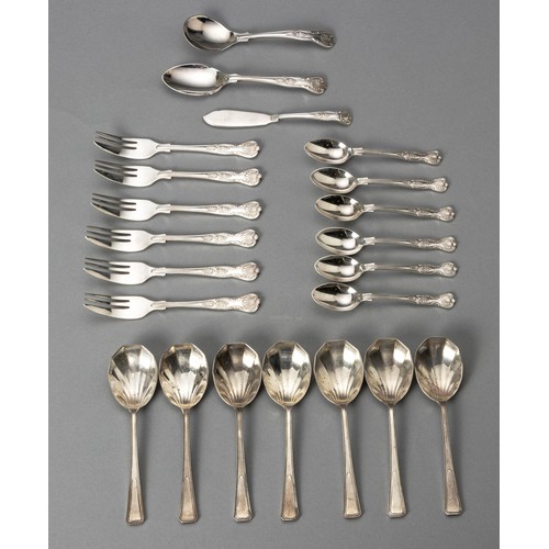 161 - A COLLECTION OF ELECTROPLATE CUTLERY, VARIOUS MAKERS AND DATES