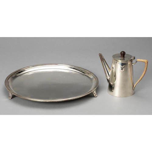 676 - AN ELECTROPLATE TRAY, HARROD STORES LTD