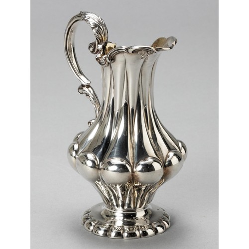 605 - A VICTORIAN SILVER MILK JUG, JAMES CHARLES EDINGTON, LONDON, 1838