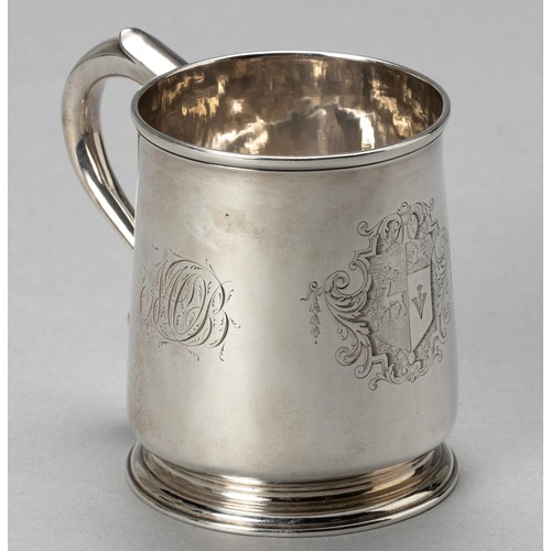 598 - A GEORGE III SILVER CHRISTENING MUG, JOHN LIAS, LONDON, 1807