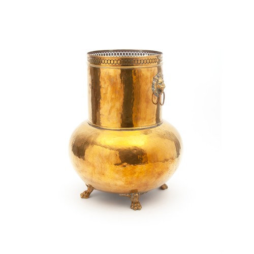 810 - A BRASS FLOOR VASE