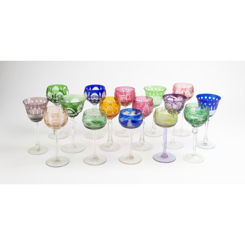 64 - A HARLEQUIN COLLECTION OF GLASSES