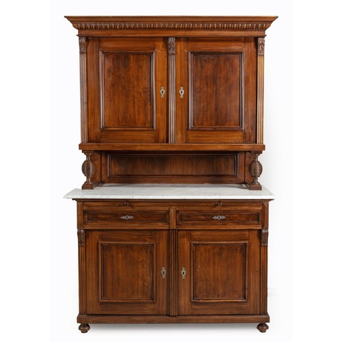 308 - A MAHOGANY BUFFET, LATE 19TH/EARLY 2OTH CENTURY