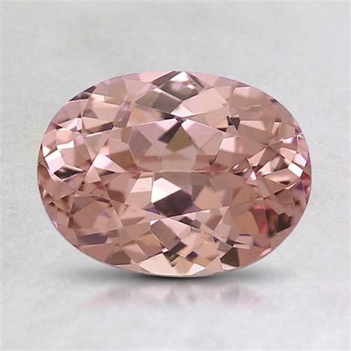 1074 - AN UNSET OVAL MORGANITE, 3.19 CARATS