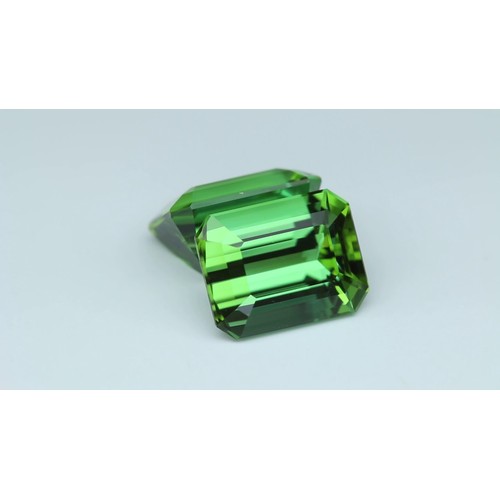 1087 - A PAIR OF UNSET TOURMALINES, 6.53 CARATS