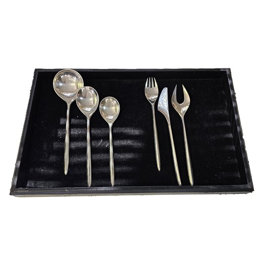 660 - A CANTEEN OF DANISH SILVER CUTLERY, COHR