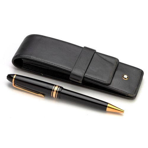 1152 - A MONTBLANC MEISTERSTUCK BALL POINT PEN AND POUCH