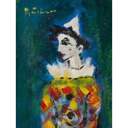 1384 - Carl Adolph Buchner (South African 1921 - 2003) PIERROT IN MULTICOLOUR SUIT