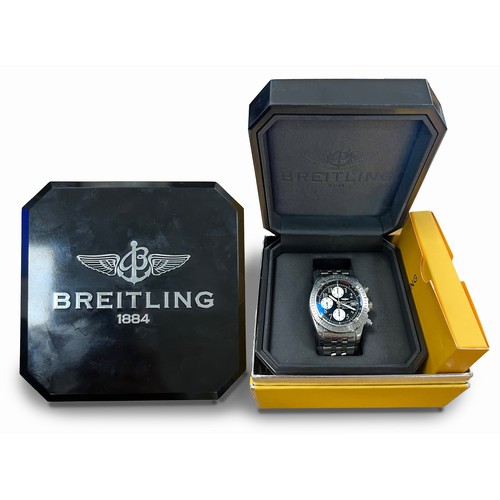 1127 - A GENTLEMAN'S STAINLESS STEEL WRISTWATCH, BREITLING CHRONOMAT EVOLUTION