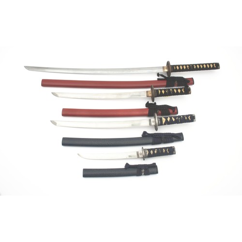 71 - A COLLECTION OF JAPANESE STYLE SWORDS, 20TH CENTURY