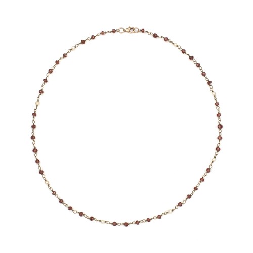 234 - A PEARL AND BEADED NECKLACE