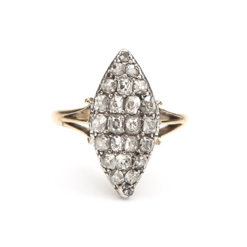 136 - A DIAMOND DRESS RING, 0.35 CARATS