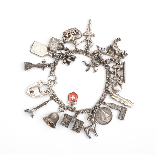 120 - A SILVER CHARM BRACELET