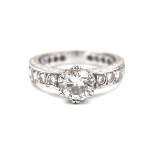 141 - A DIAMOND DRESS RING, 2.01 CARATS