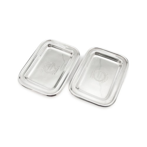 877 - A PAIR OF ELECTROPLATE BUTTER DISHES