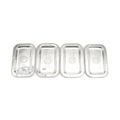 878 - A SET OF FOUR ELECTROPLATE BUTTER DISHES