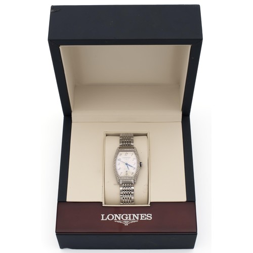 8 - A LADIES LONGINES EVIDENZA WRISTWATCH