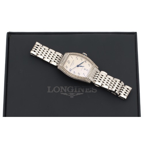 8 - A LADIES LONGINES EVIDENZA WRISTWATCH