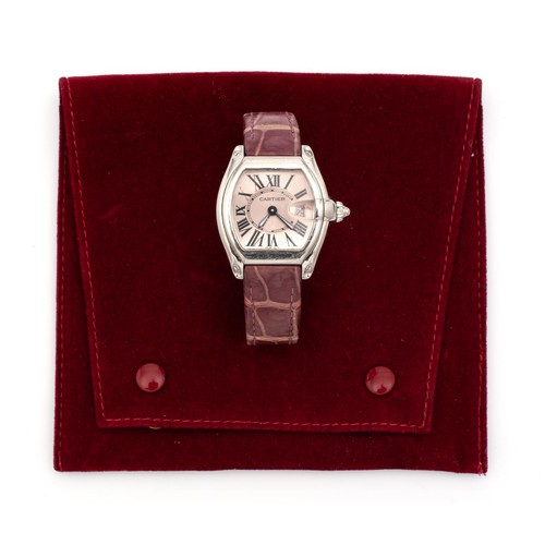 12 - A LADIES CARTIER ROADSTAR WATCH