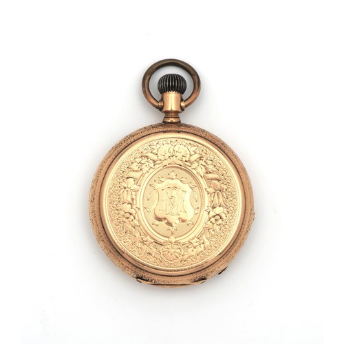 40 - A 9CT GOLD HUNTER-CASED POCKET WATCH